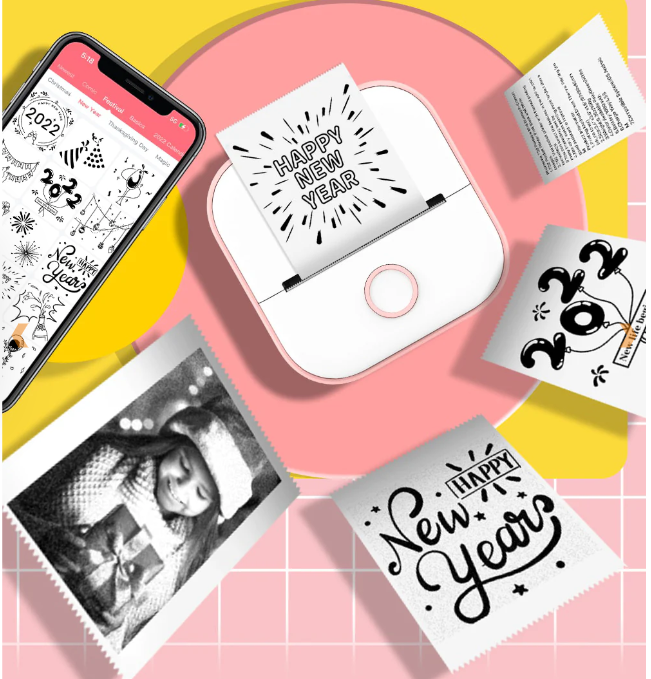 Goodielicious™ - MiniPrinter + gratis printpapier: De printer die nooit inkt nodig heeft!