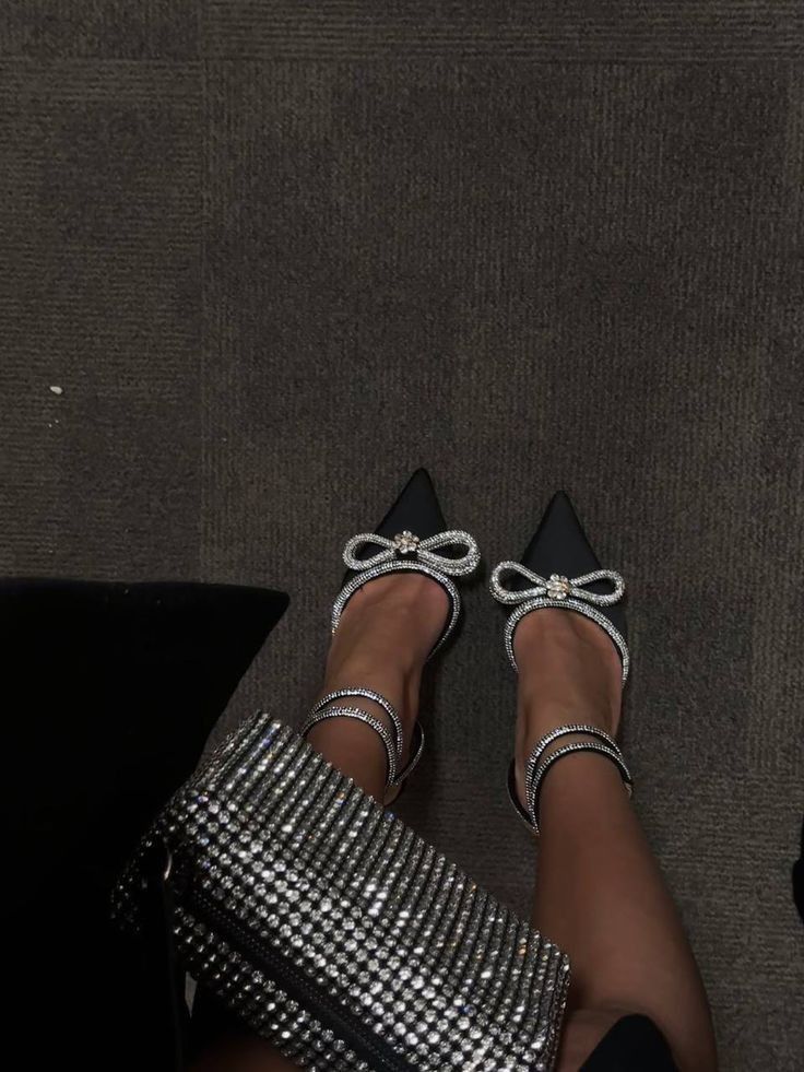 Goodielicious™ - Isa: Sparkle Bow Wrap Heels