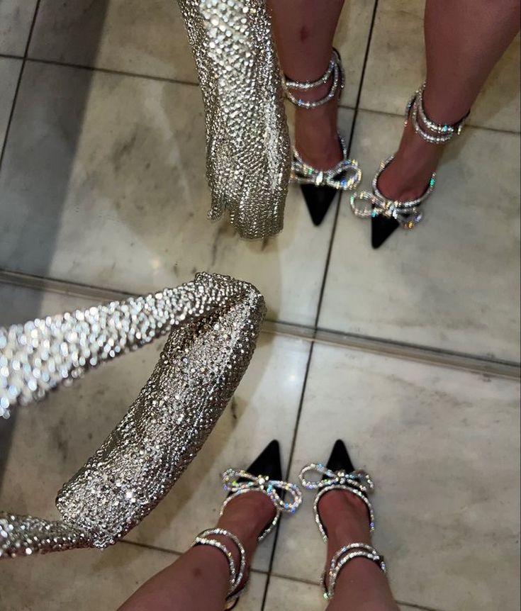 Goodielicious™ - Isa: Sparkle Bow Wrap Heels