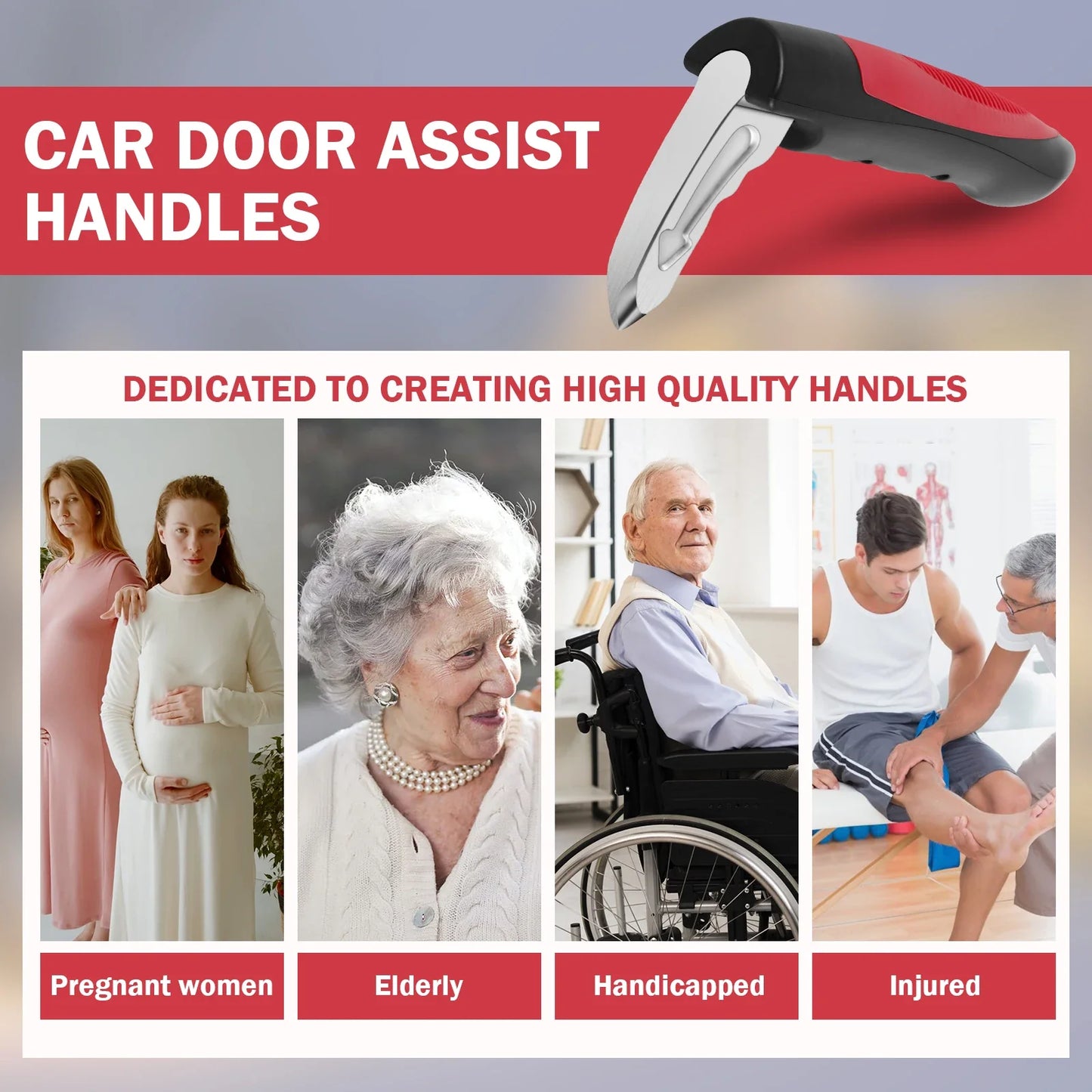 Goodielicious ™ - Grippy: Veilig Uitstappen - 4-in-1 Auto Assistentiehandgreep